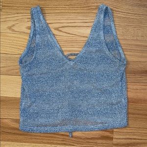 Knit Tank Top w/ lace up back